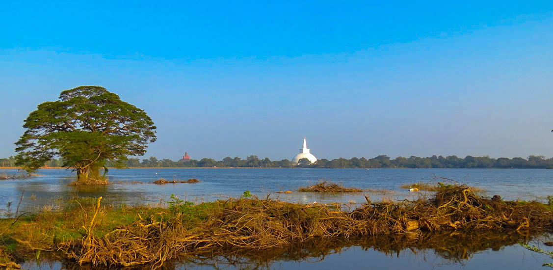 Anuradhapura travel guide anuradapura pagoda's view from the lake