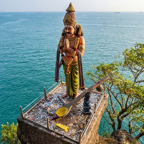 This Rawana statue is located at Trincomalee